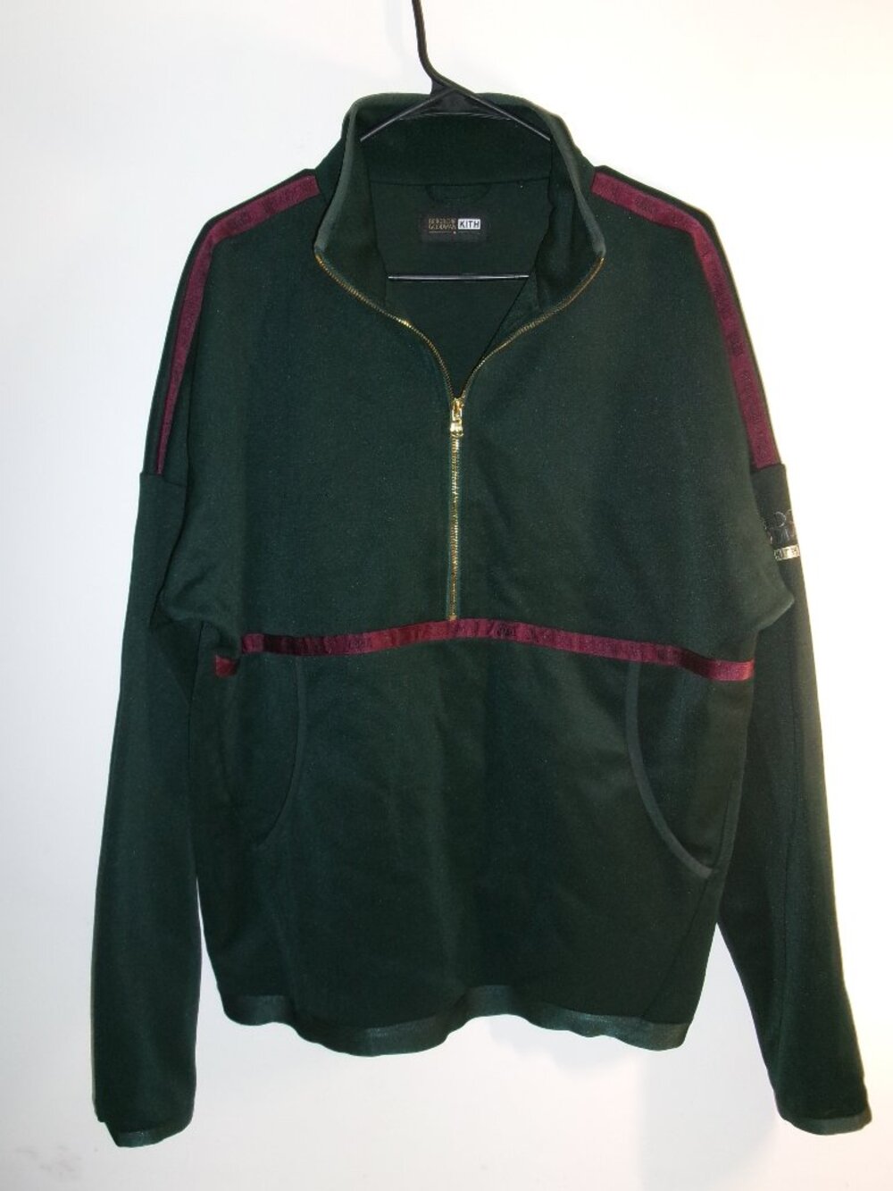 RARE Kith x Bergdorf Goodman Half Zip Pullover Forest Green Size M